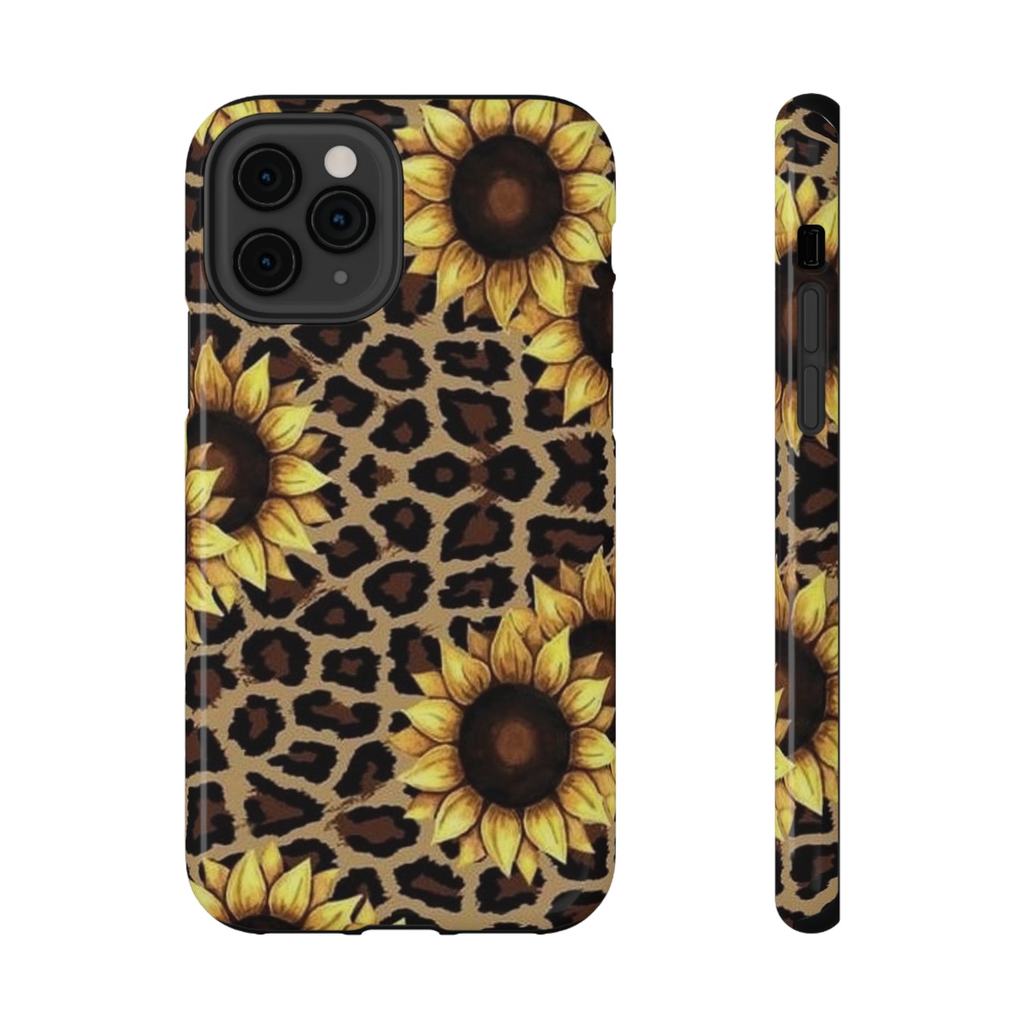 Sunflower Leopard Print Impact-Resistant Cases
