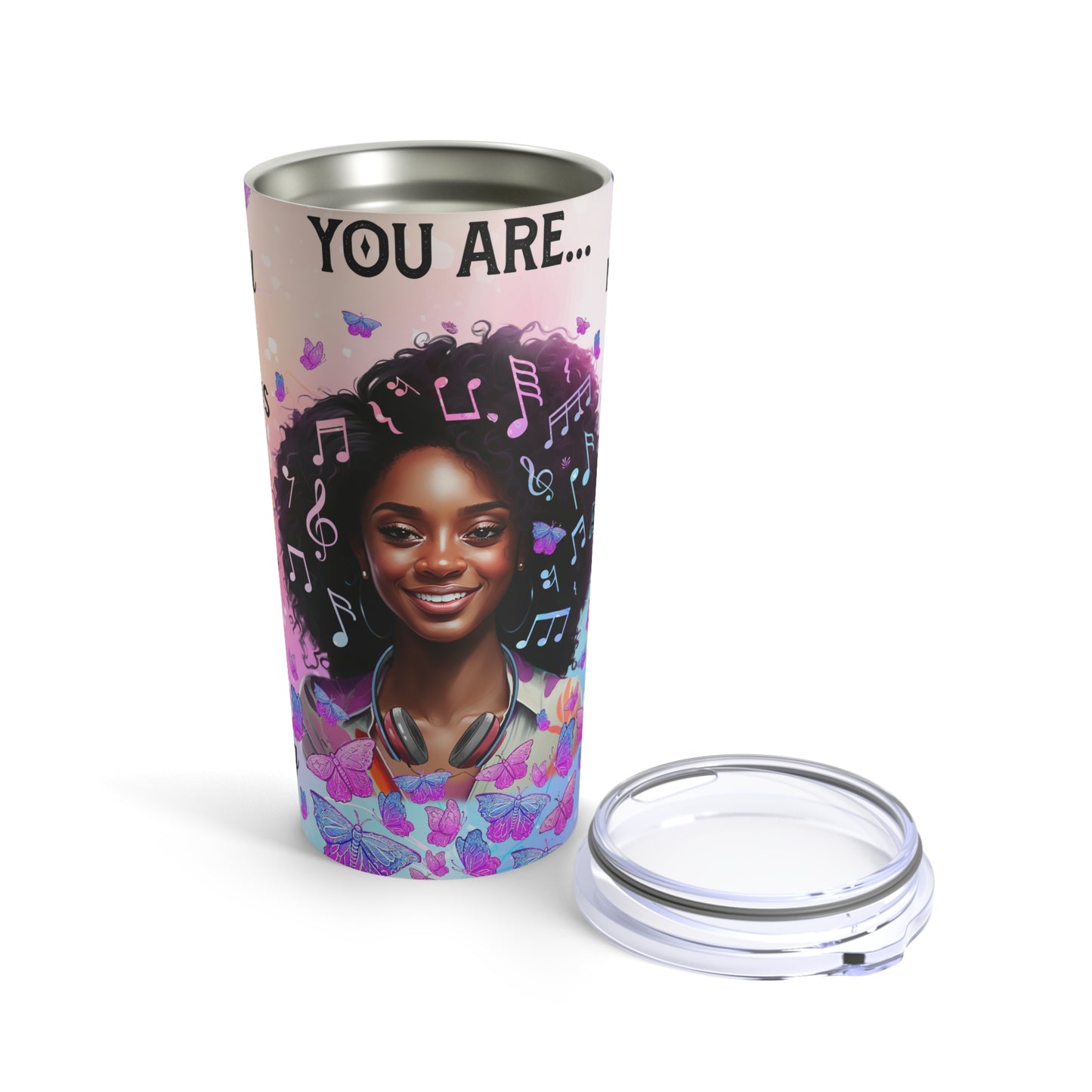 You Are Print, Skinny Steel Tumbler with Straw, 20oz