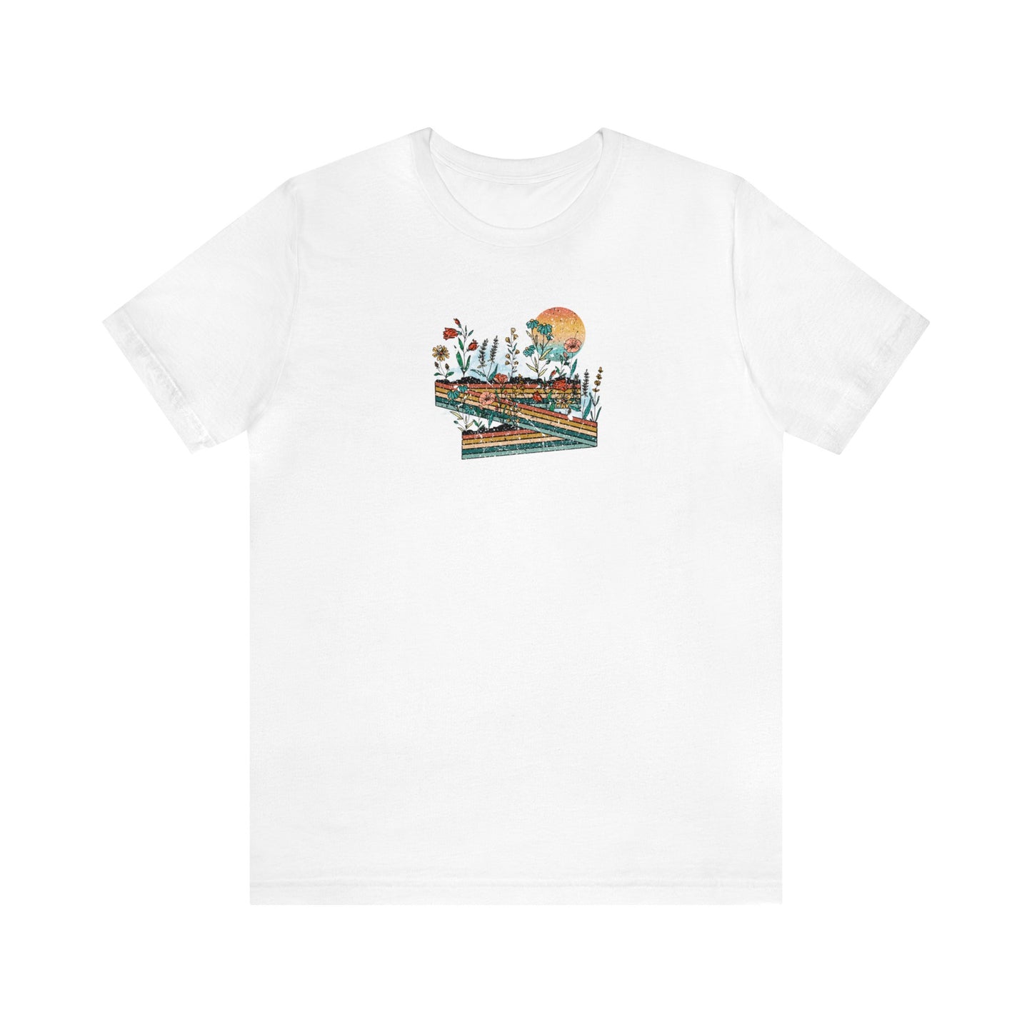 Retro Highway Print Jersey Short Sleeve Tee