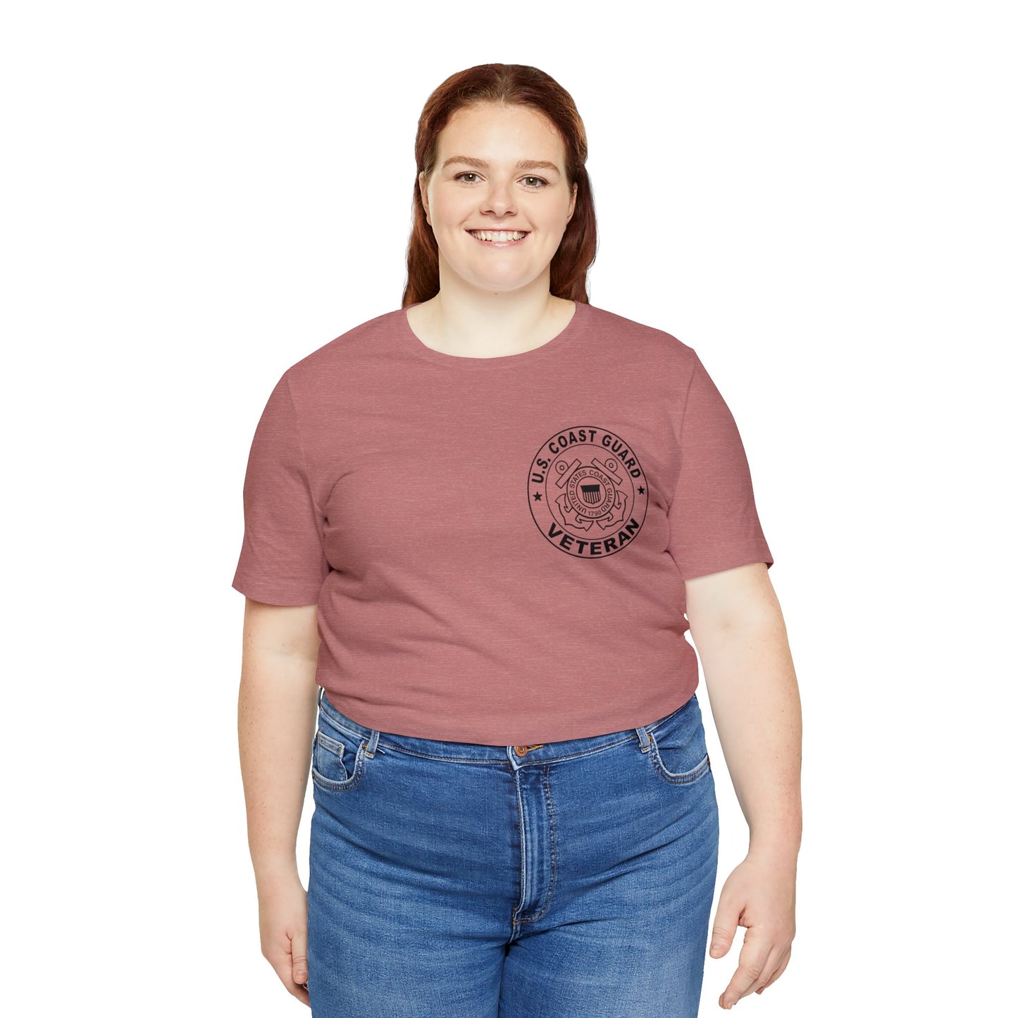 Coast Guard Veteran Print Jersey Short Sleeve Tee