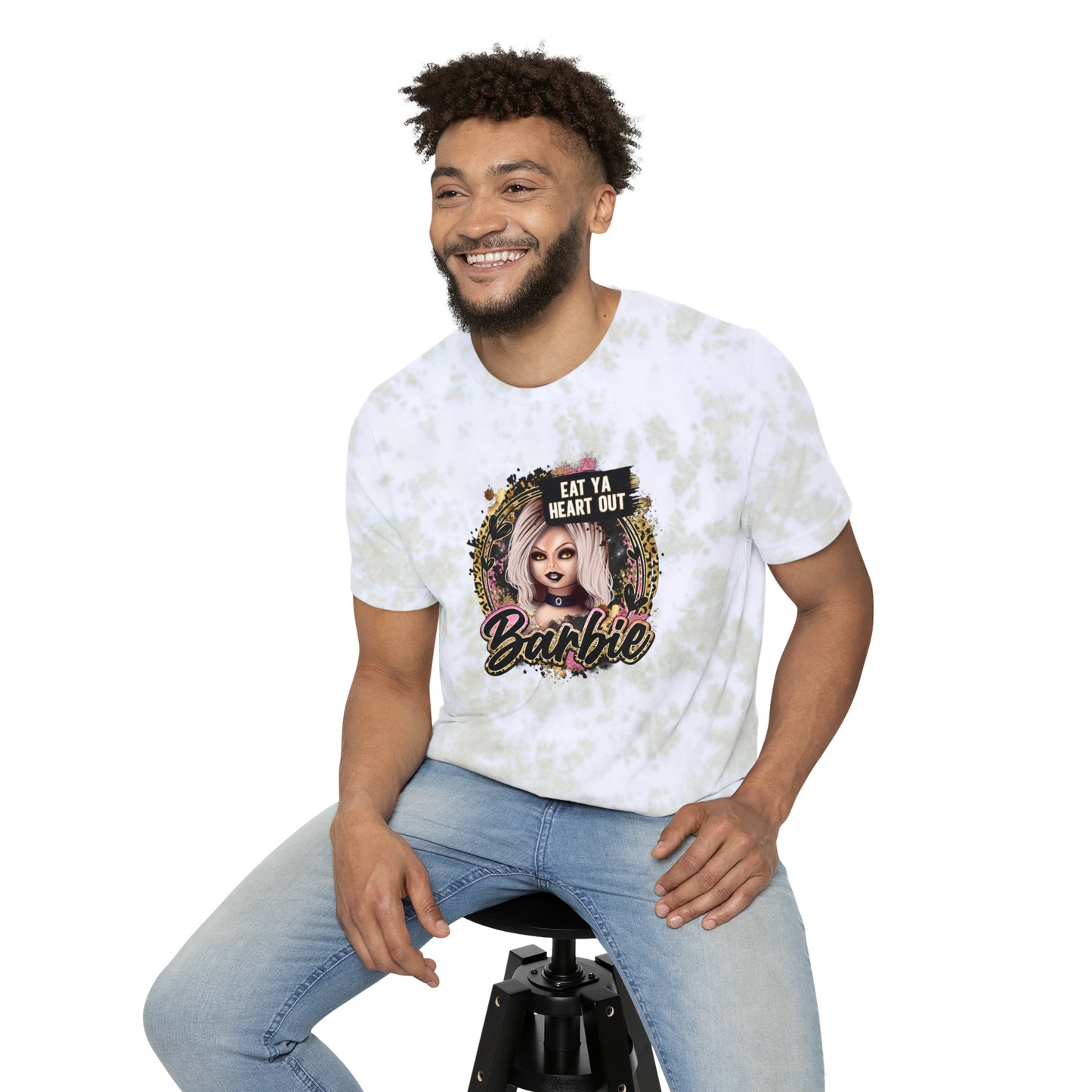 Eat Your Heart Out Barbie Unisex FWD Fashion Tie-Dyed T-Shirt