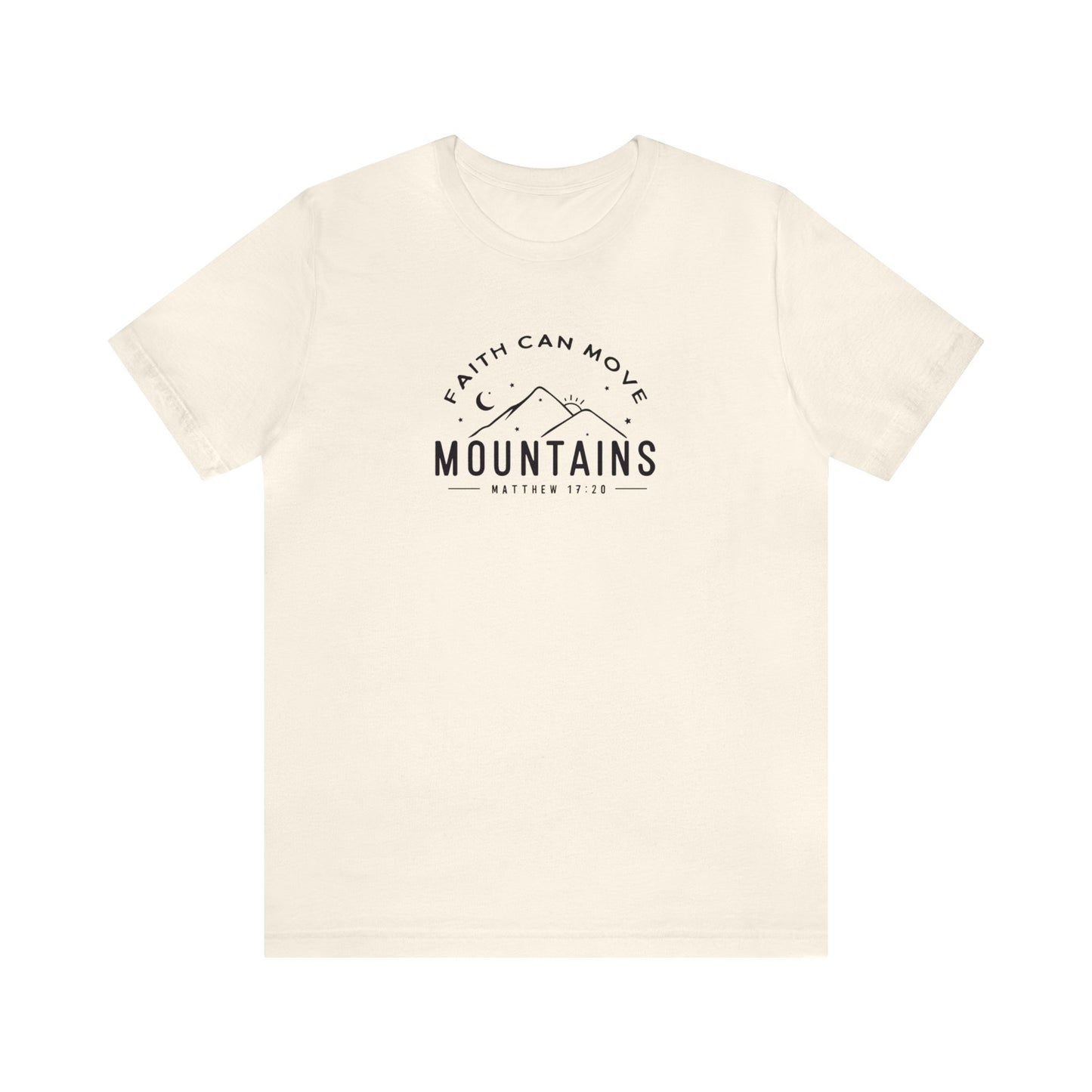 Faith Can Move Mountains Print Jersey Short Sleeve Tee