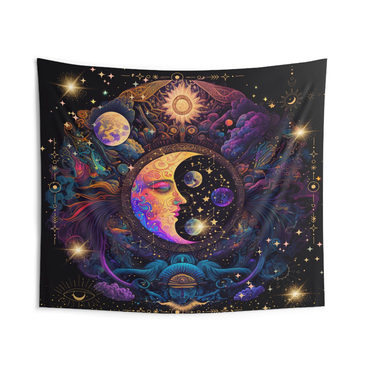 Moon Print, Indoor Wall Tapestries