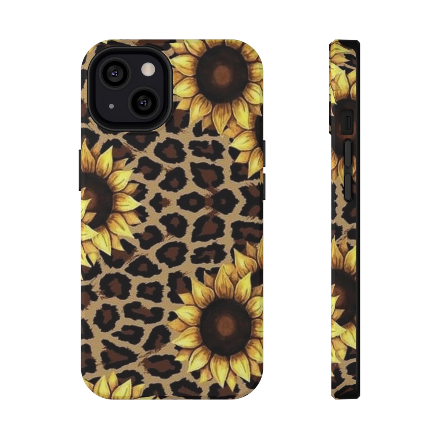 Sunflower Leopard Print Impact-Resistant Cases