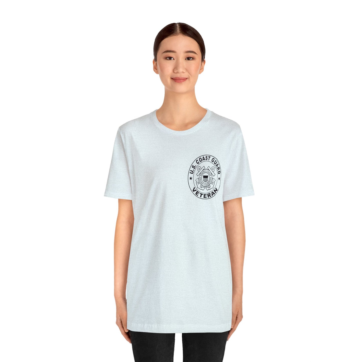 Coast Guard Veteran Print Jersey Short Sleeve Tee