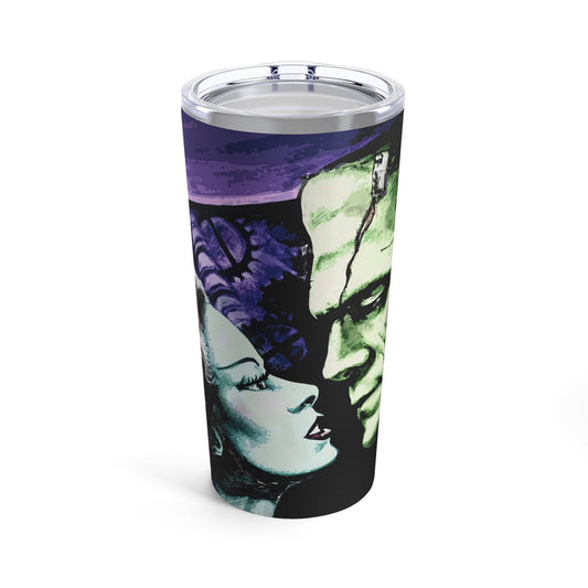 Frankenstein Skinny Steel Tumbler with Straw, 20oz