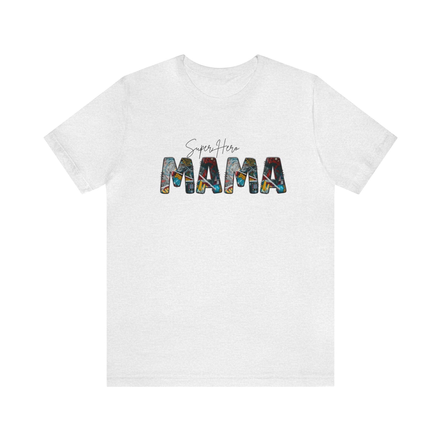 Superhero Mama Print Jersey Short Sleeve Tee