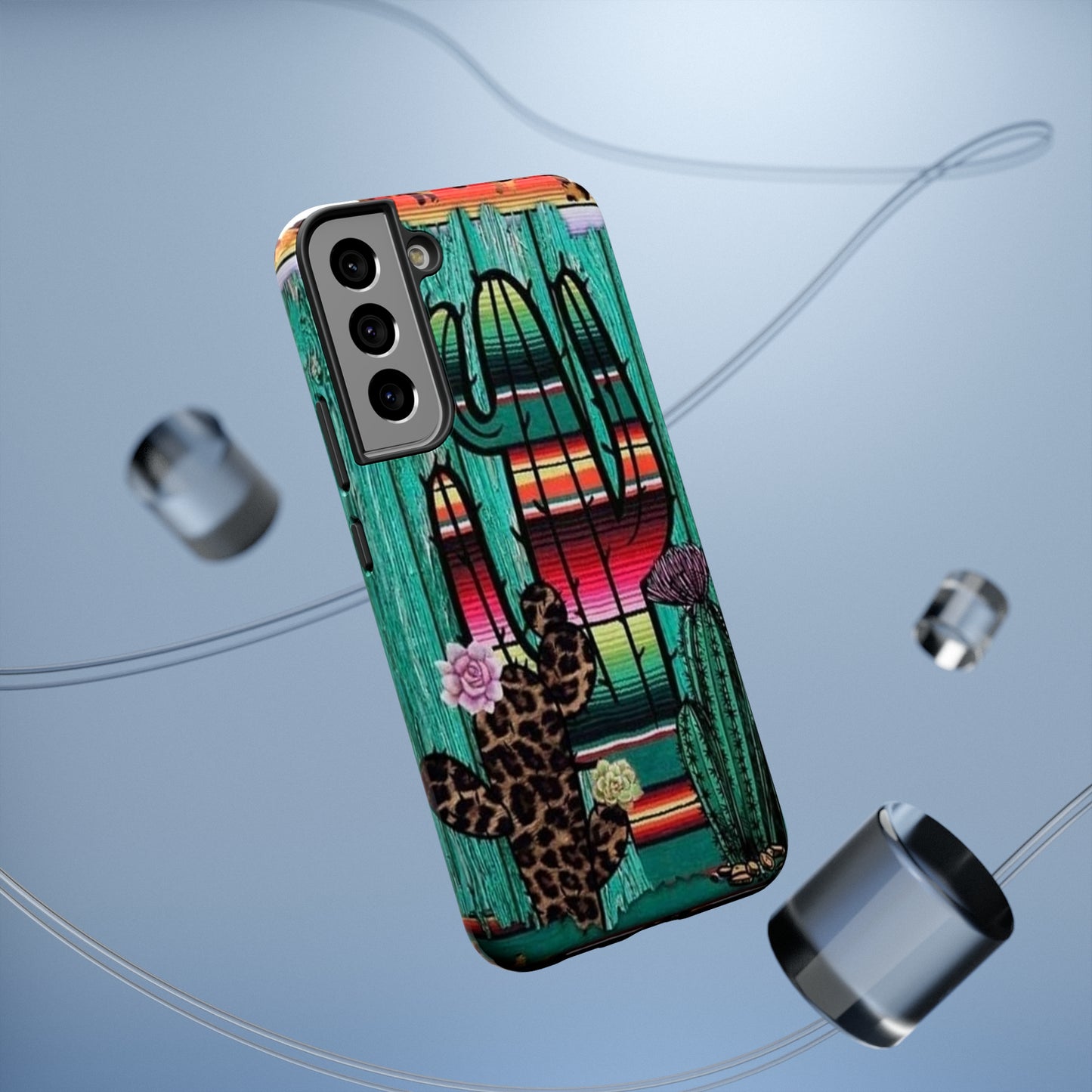 Three Cactus Print Impact-Resistant Cases