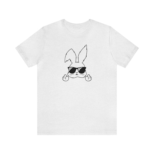 Flipping Bunny Print Jersey Short Sleeve Tee