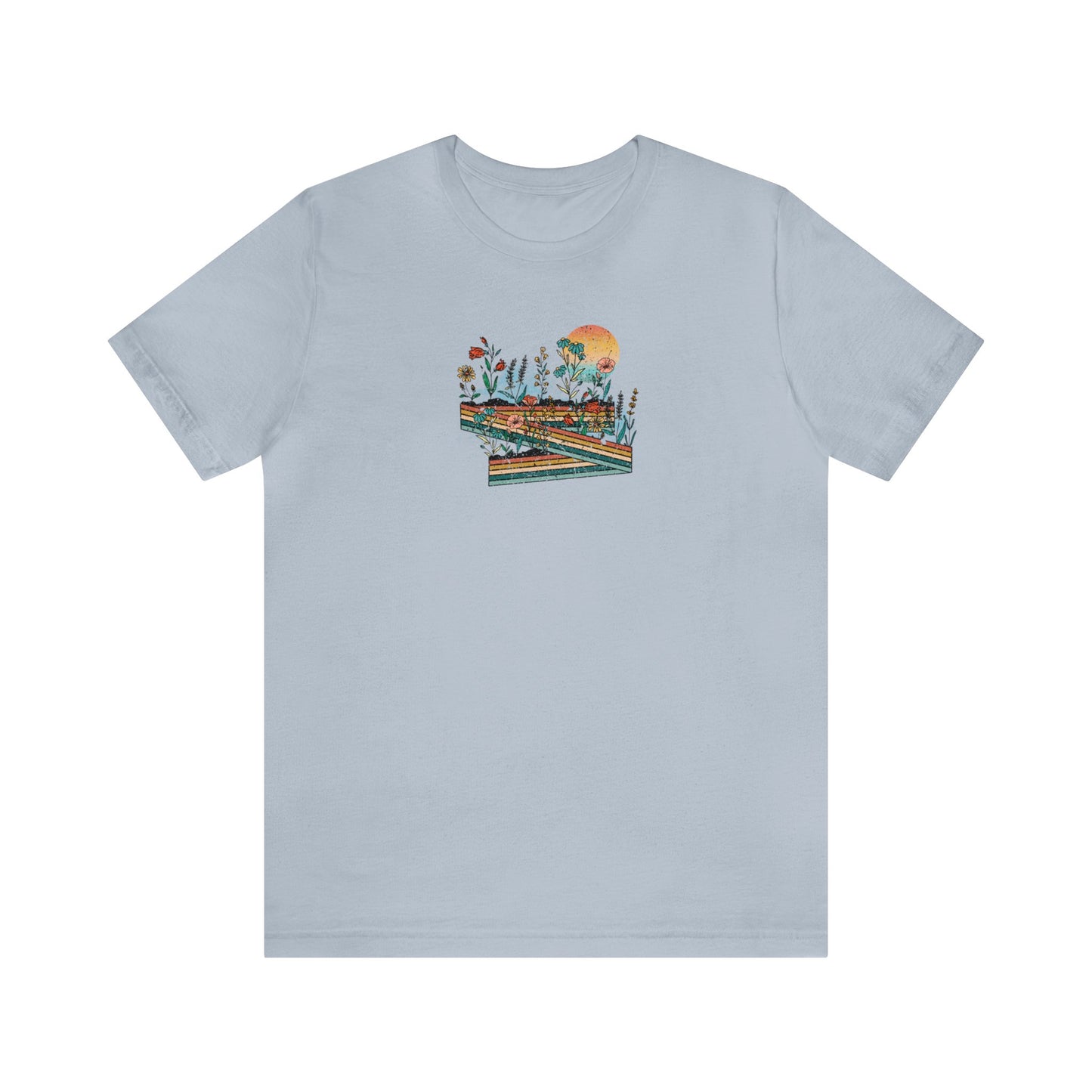Retro Highway Print Jersey Short Sleeve Tee