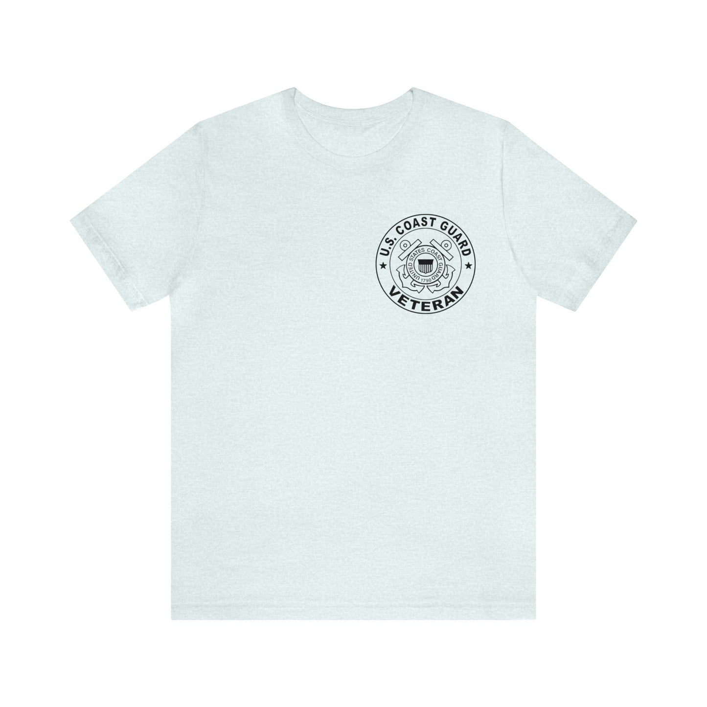 Coast Guard Veteran Print Jersey Short Sleeve Tee