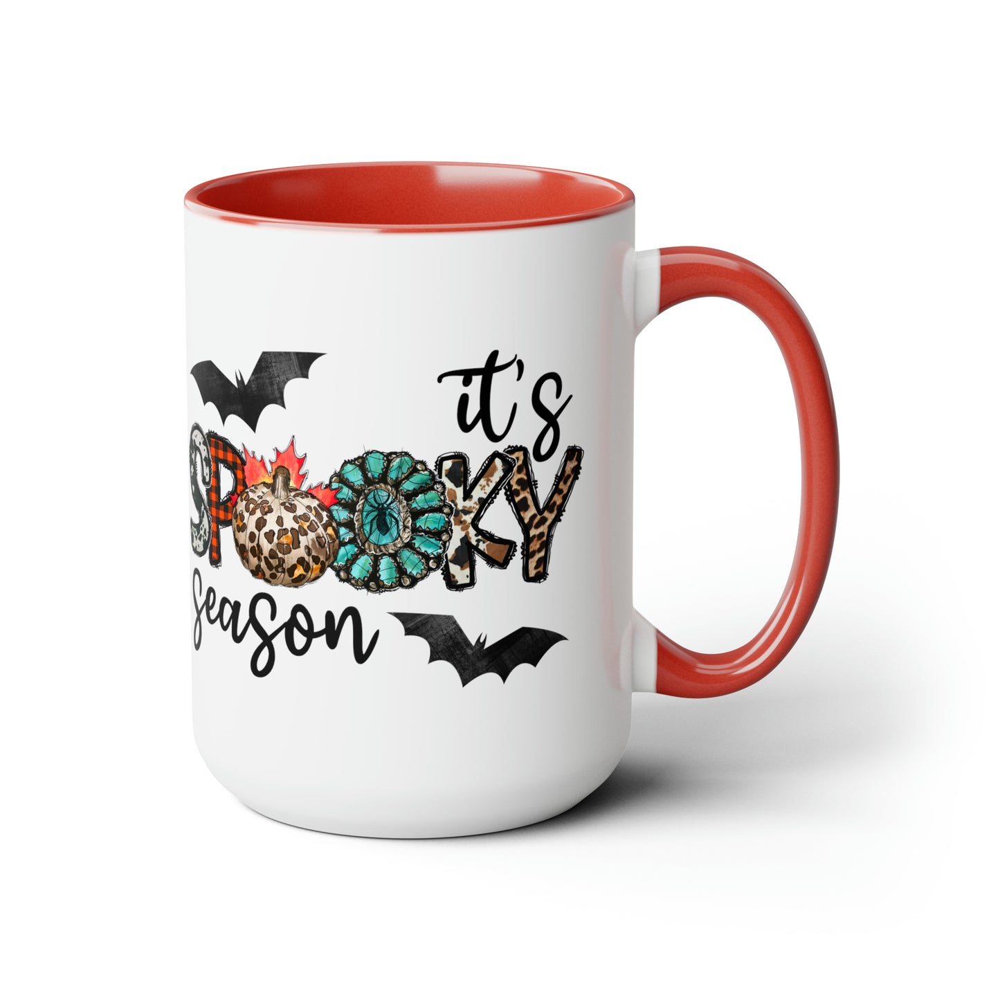 It’s Spooky Season Print, Two-Tone Coffee Mugs, 15oz