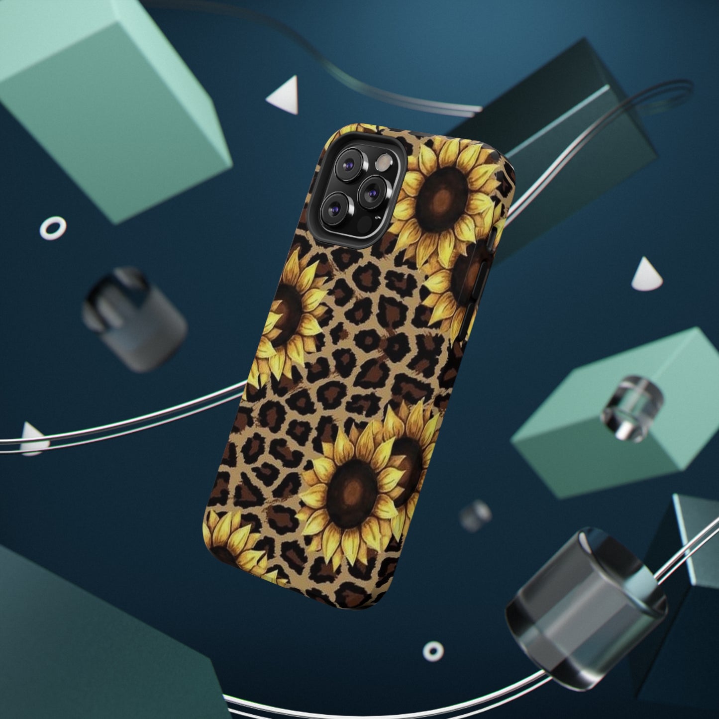 Sunflower Leopard Print Impact-Resistant Cases