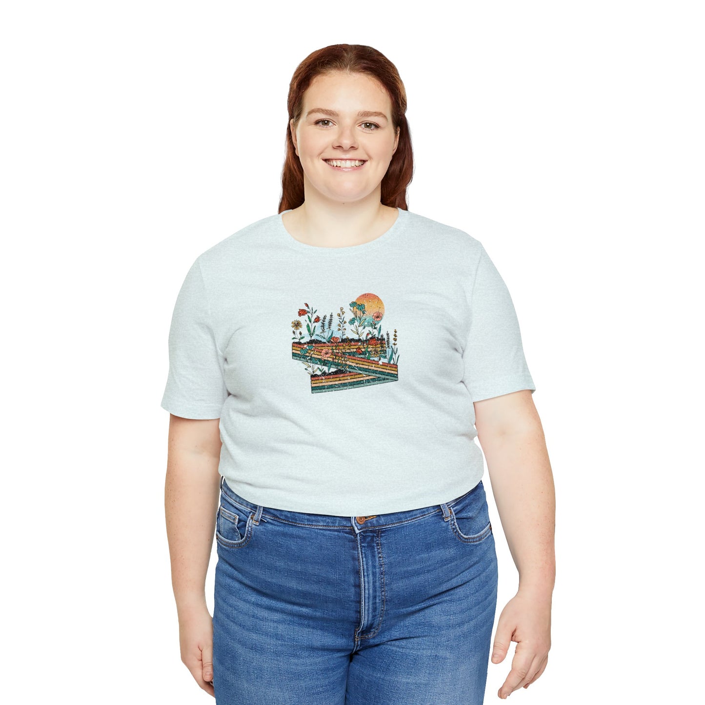Retro Highway Print Jersey Short Sleeve Tee