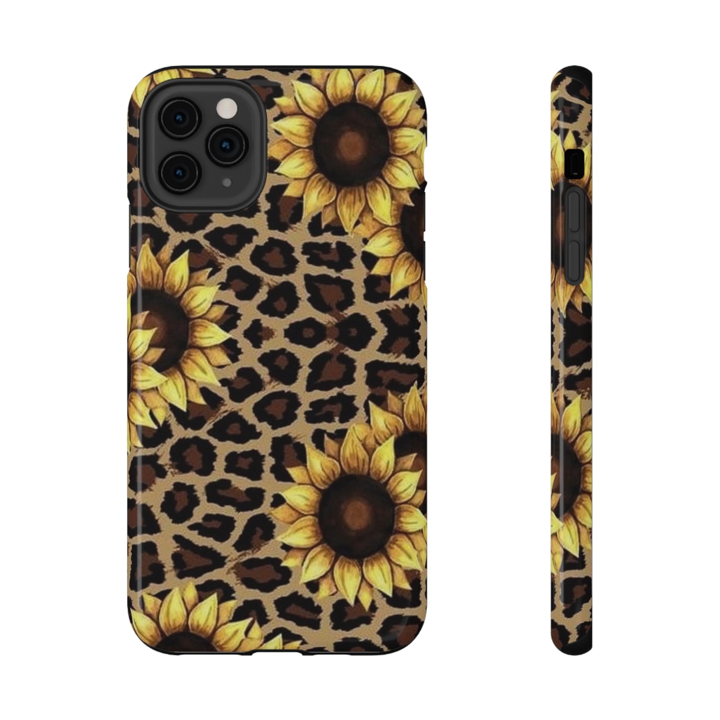 Sunflower Leopard Print Impact-Resistant Cases
