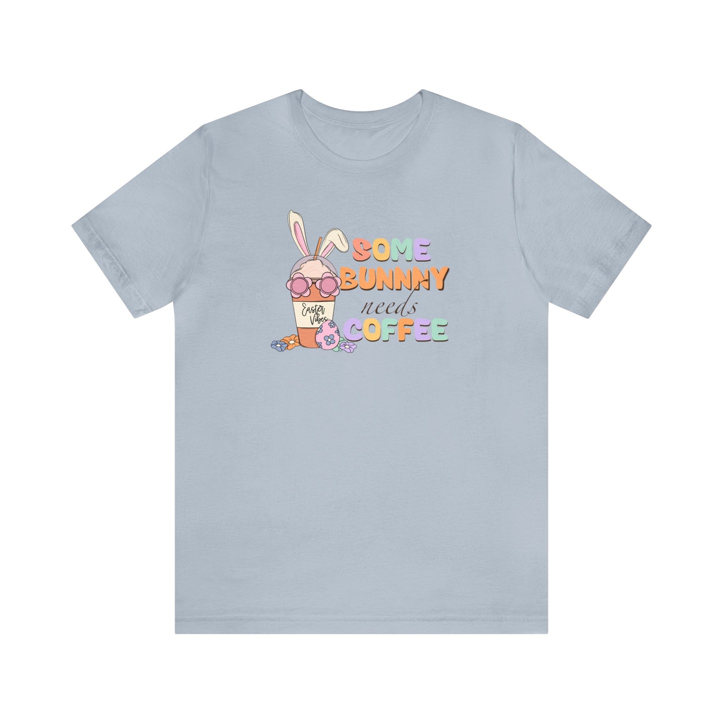 Some Bunny Needs Coffee Print Jersey Short Sleeve Tee