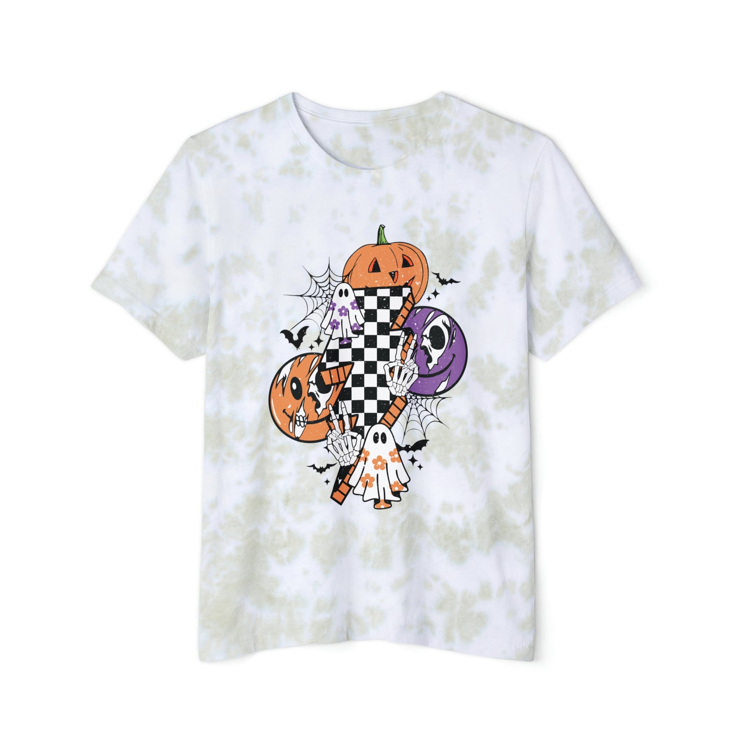 Halloween Collage  Unisex FWD Fashion Tie-Dyed T-Shirt
