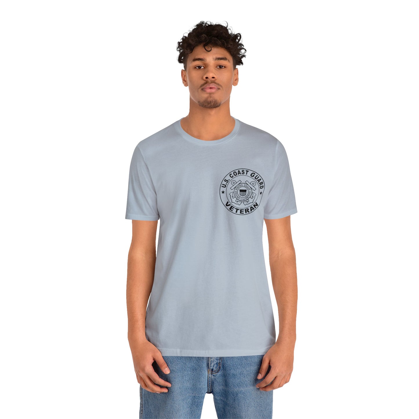 Coast Guard Veteran Print Jersey Short Sleeve Tee