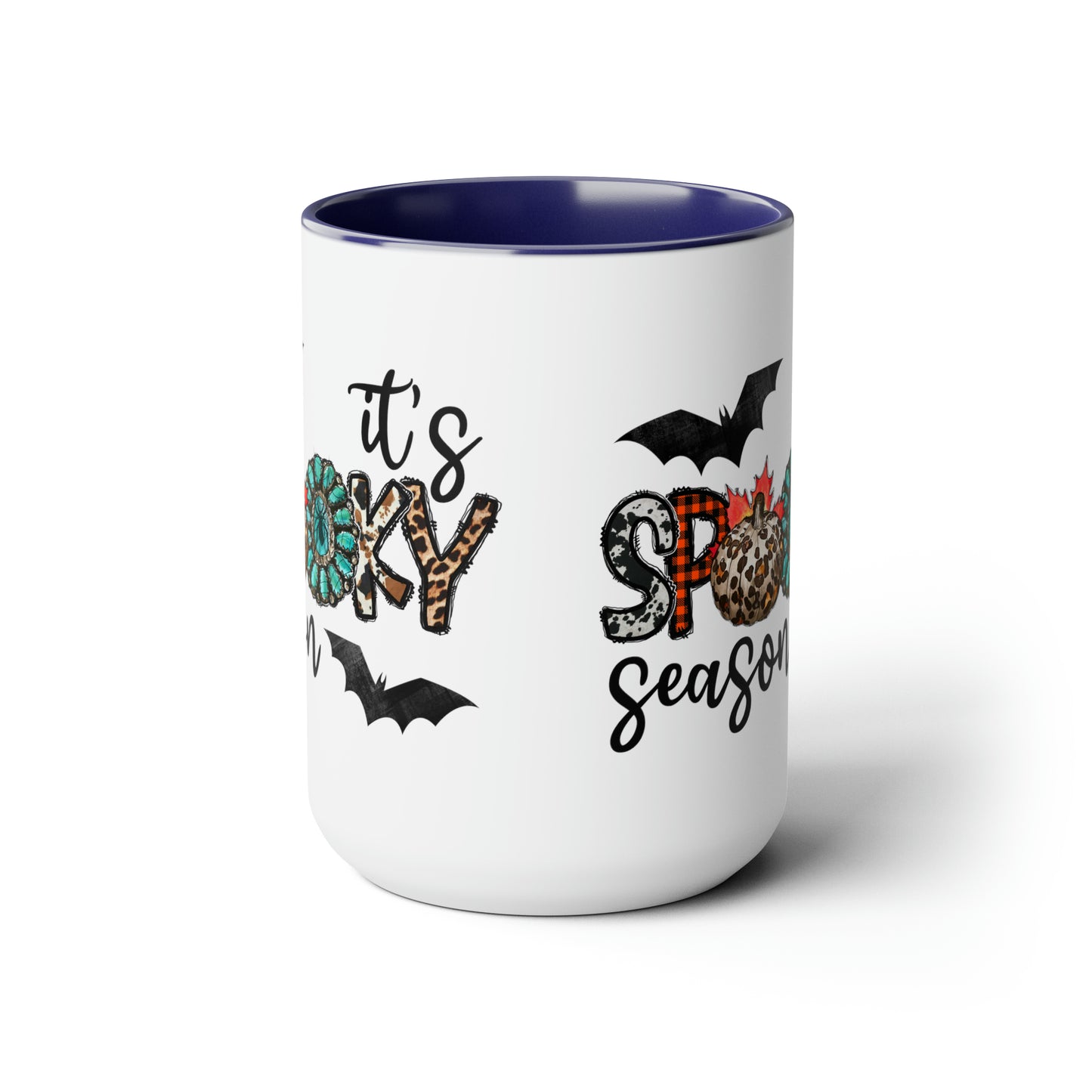 It’s Spooky Season Print, Two-Tone Coffee Mugs, 15oz