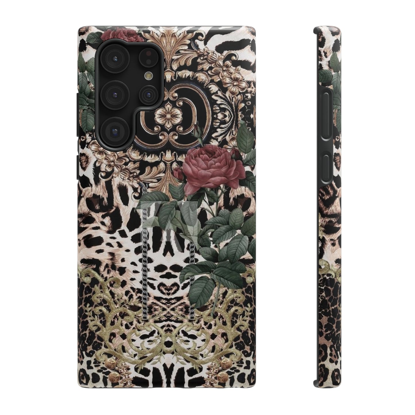 Rose Leopard Print Impact-Resistant Cases