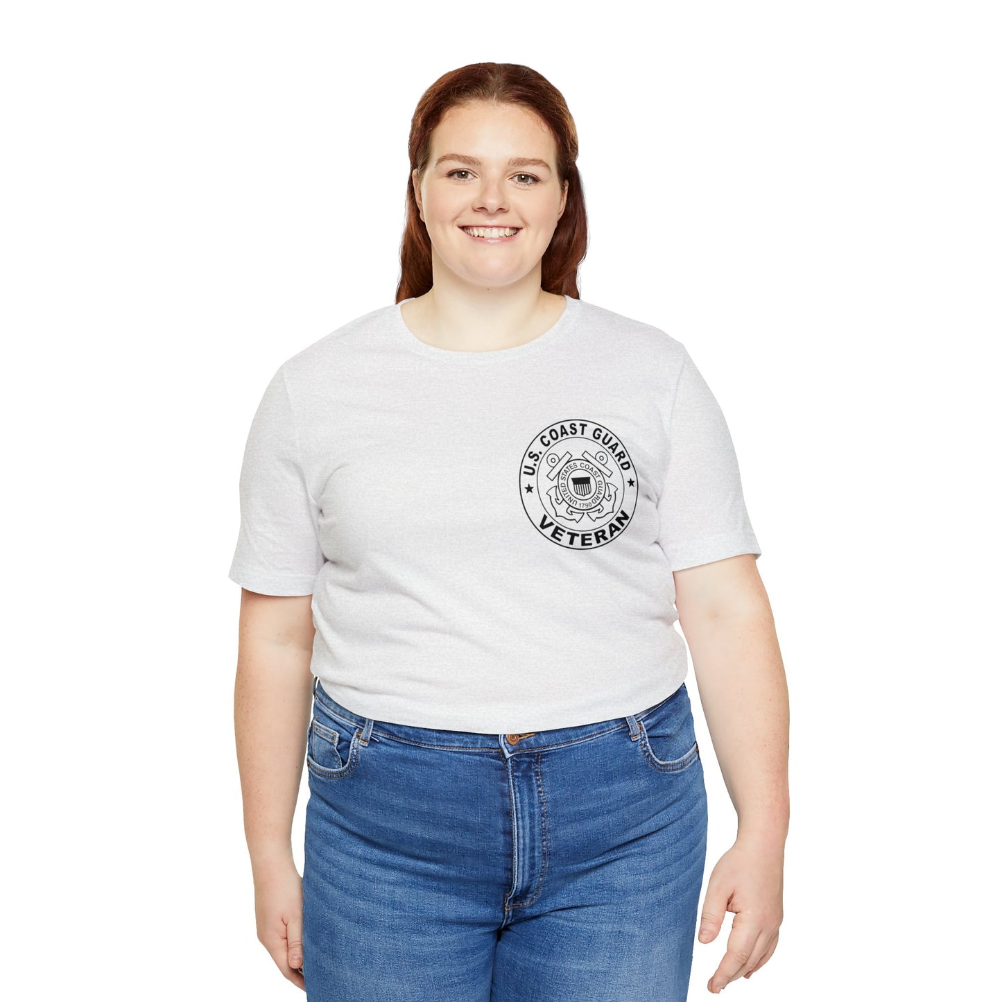 Coast Guard Veteran Print Jersey Short Sleeve Tee