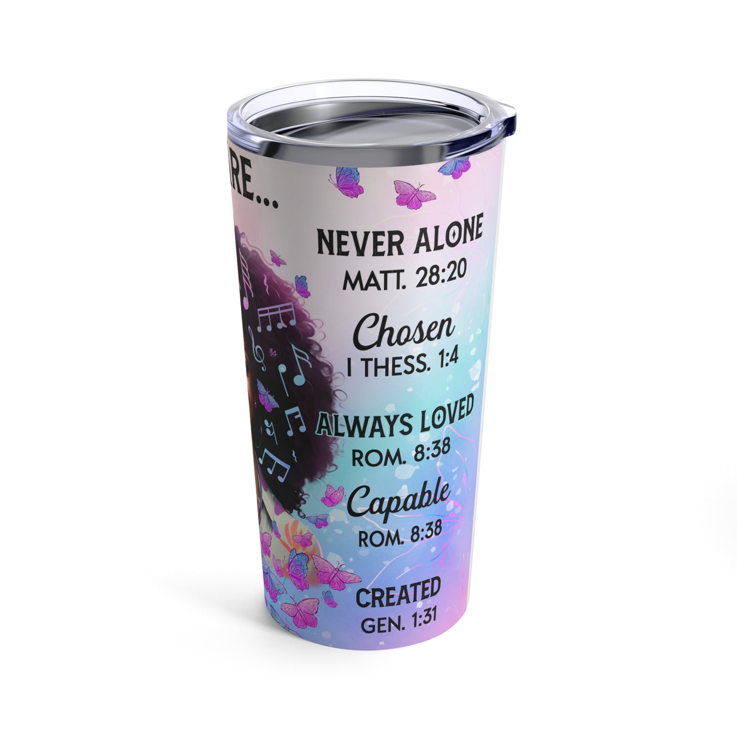 You Are Print, Skinny Steel Tumbler with Straw, 20oz