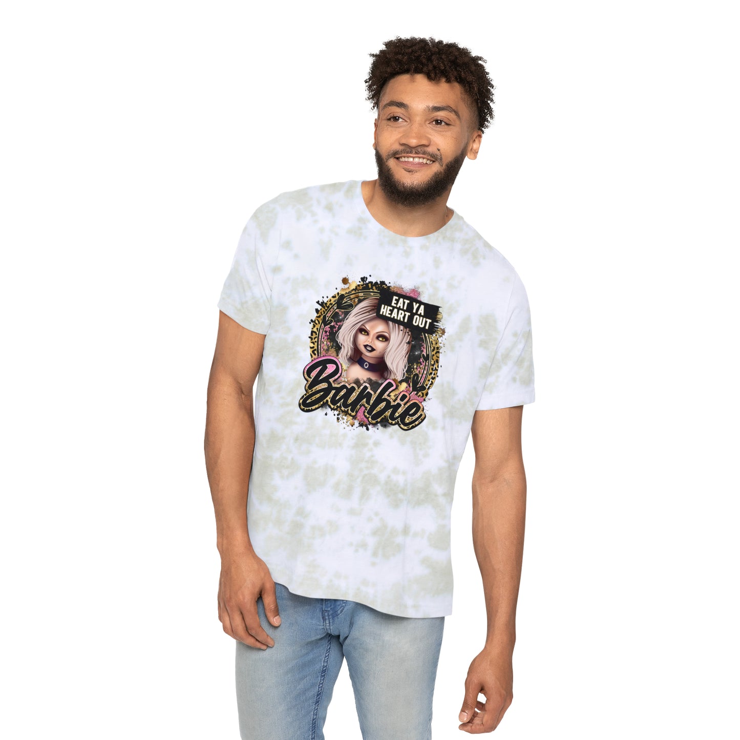 Eat Your Heart Out Barbie Unisex FWD Fashion Tie-Dyed T-Shirt