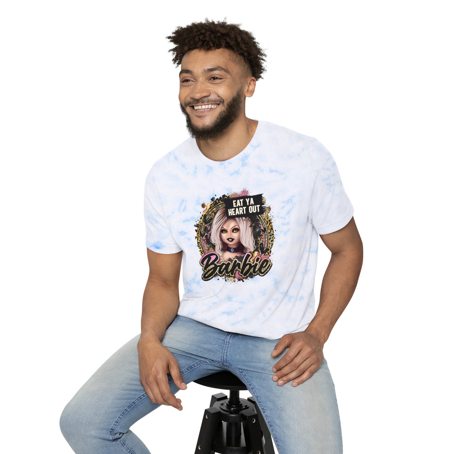 Eat Your Heart Out Barbie Unisex FWD Fashion Tie-Dyed T-Shirt