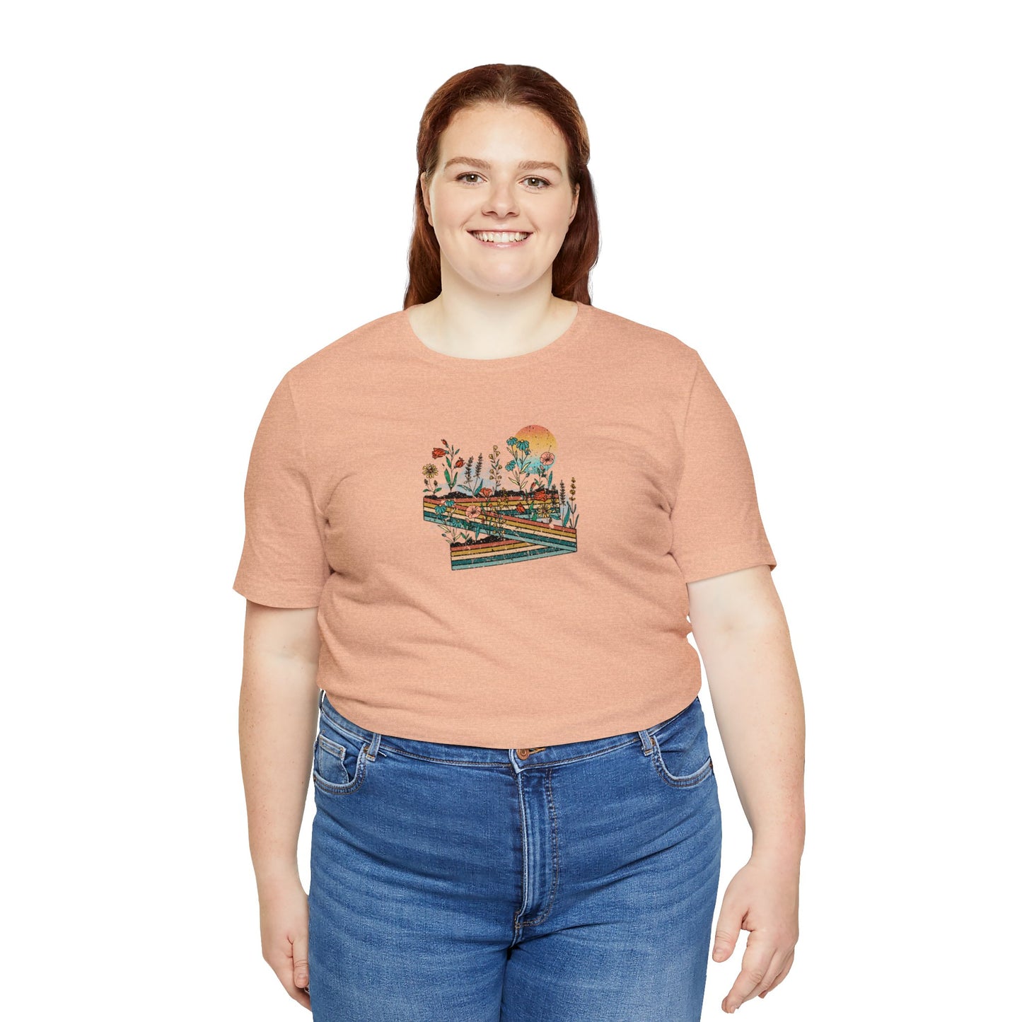 Retro Highway Print Jersey Short Sleeve Tee