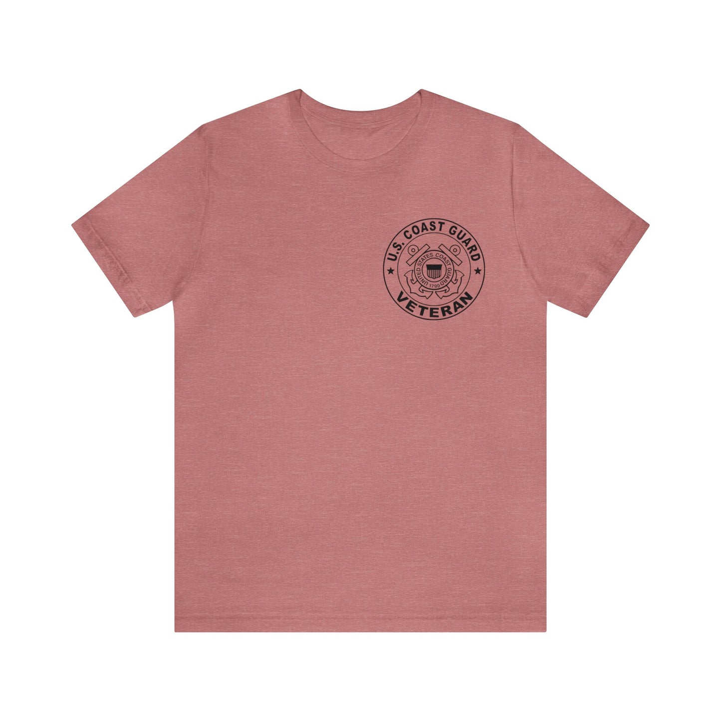 Coast Guard Veteran Print Jersey Short Sleeve Tee