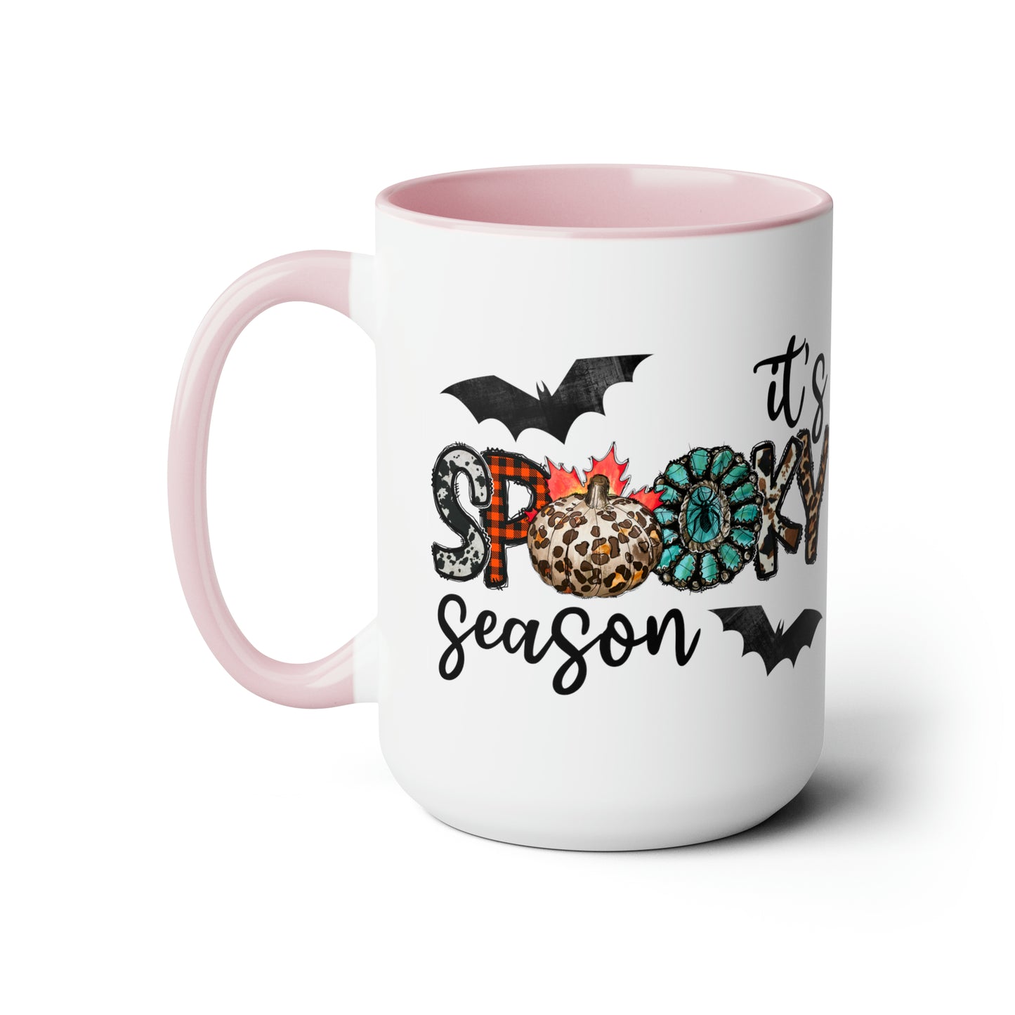 It’s Spooky Season Print, Two-Tone Coffee Mugs, 15oz