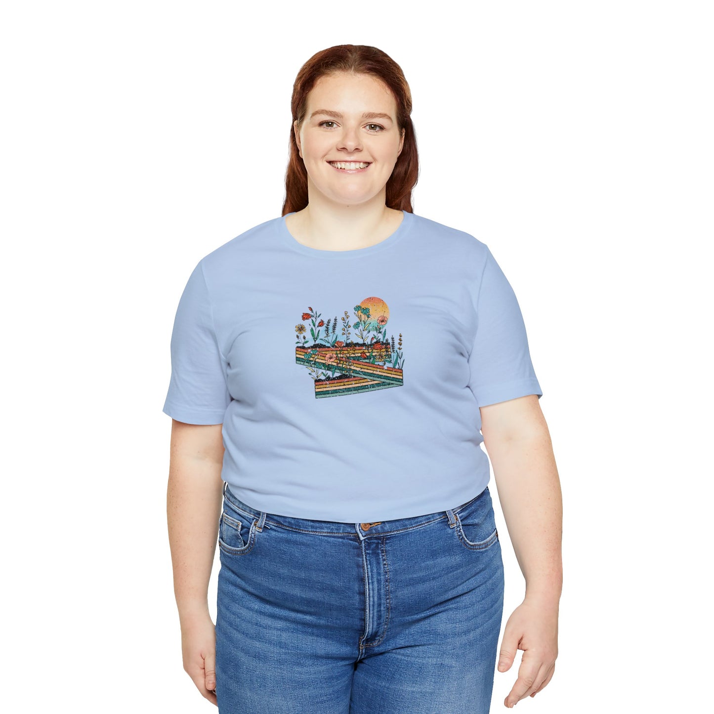 Retro Highway Print Jersey Short Sleeve Tee