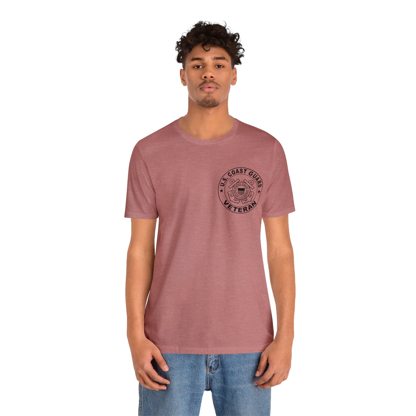 Coast Guard Veteran Print Jersey Short Sleeve Tee