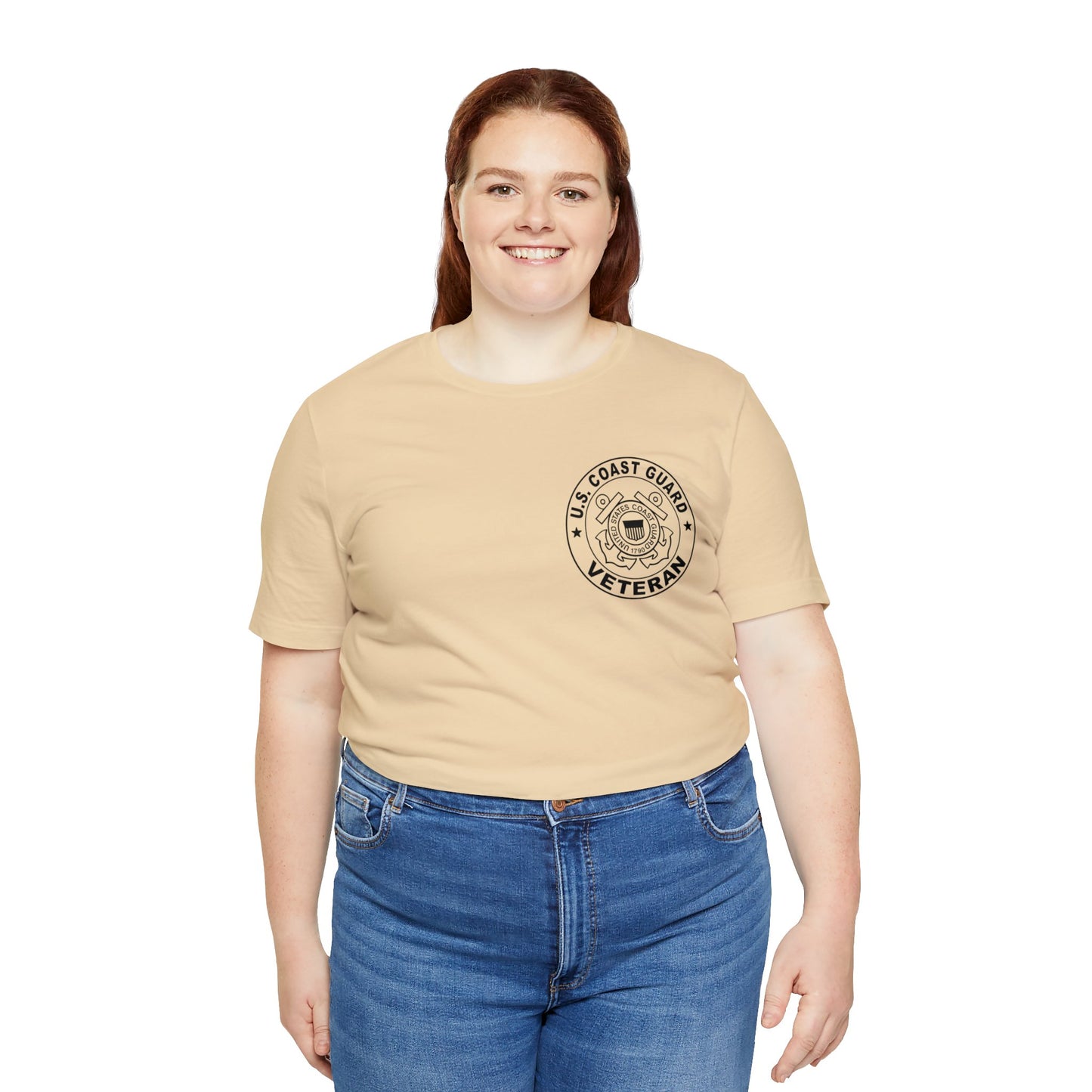 Coast Guard Veteran Print Jersey Short Sleeve Tee