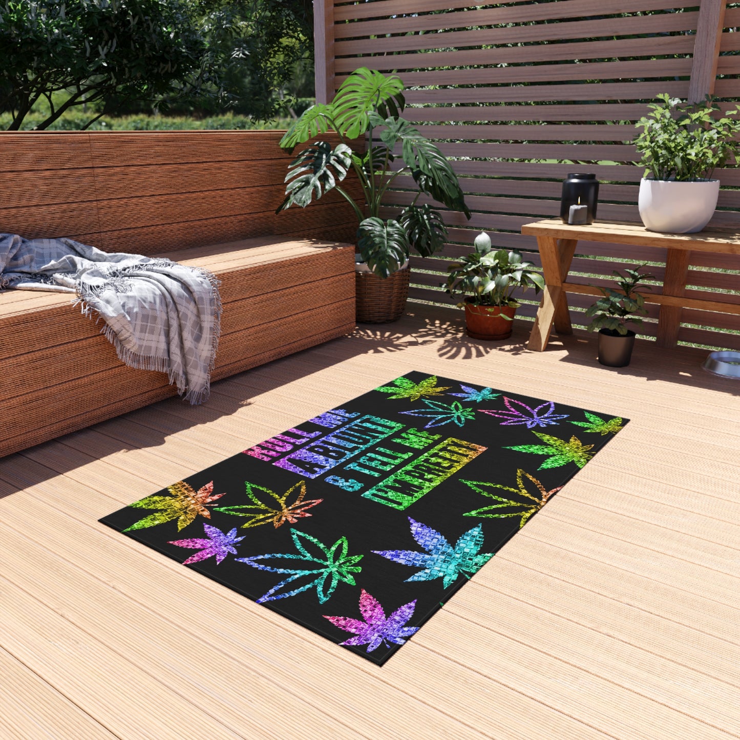 Roll Me One Print Outdoor Rug