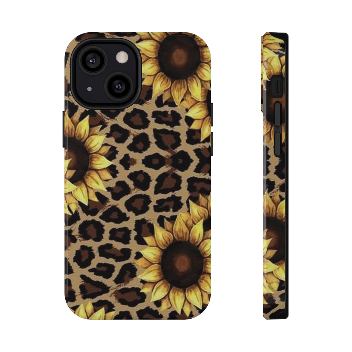 Sunflower Leopard Print Impact-Resistant Cases
