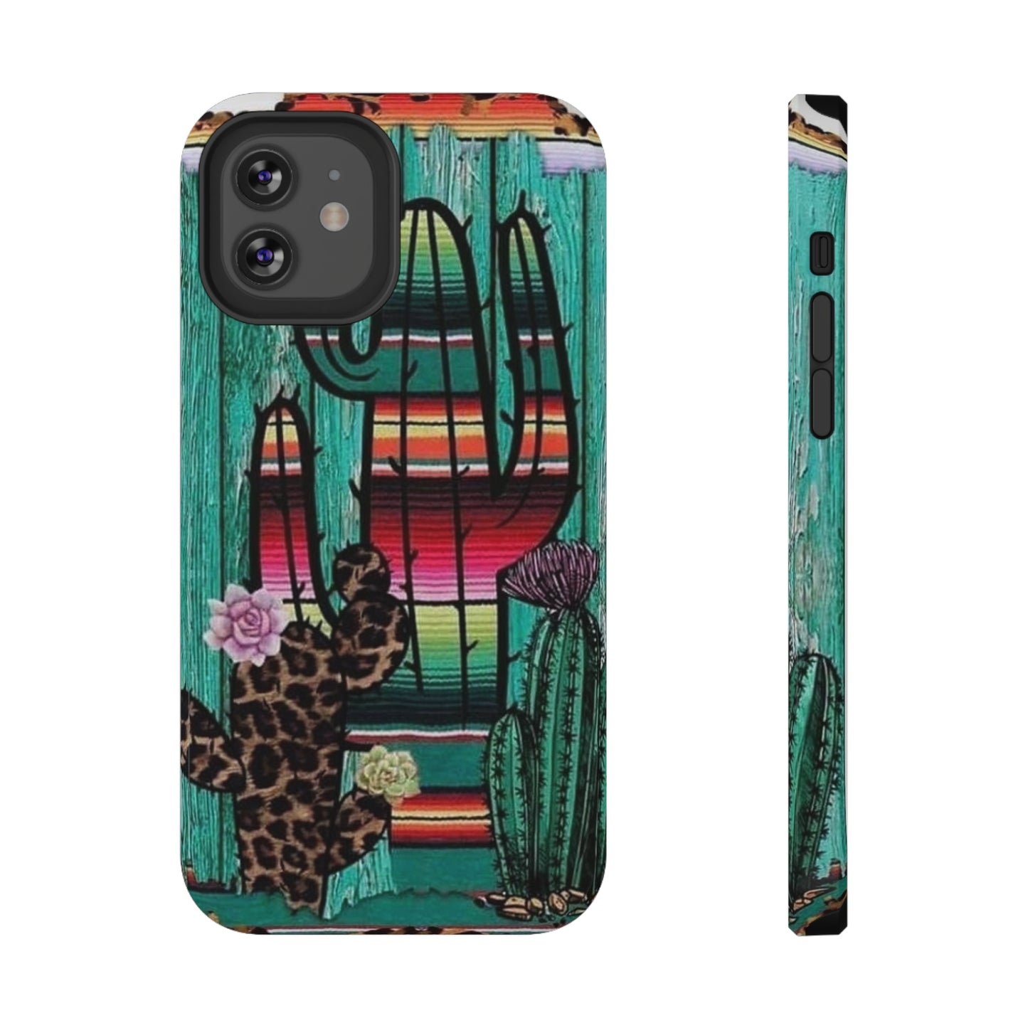 Three Cactus Print Impact-Resistant Cases