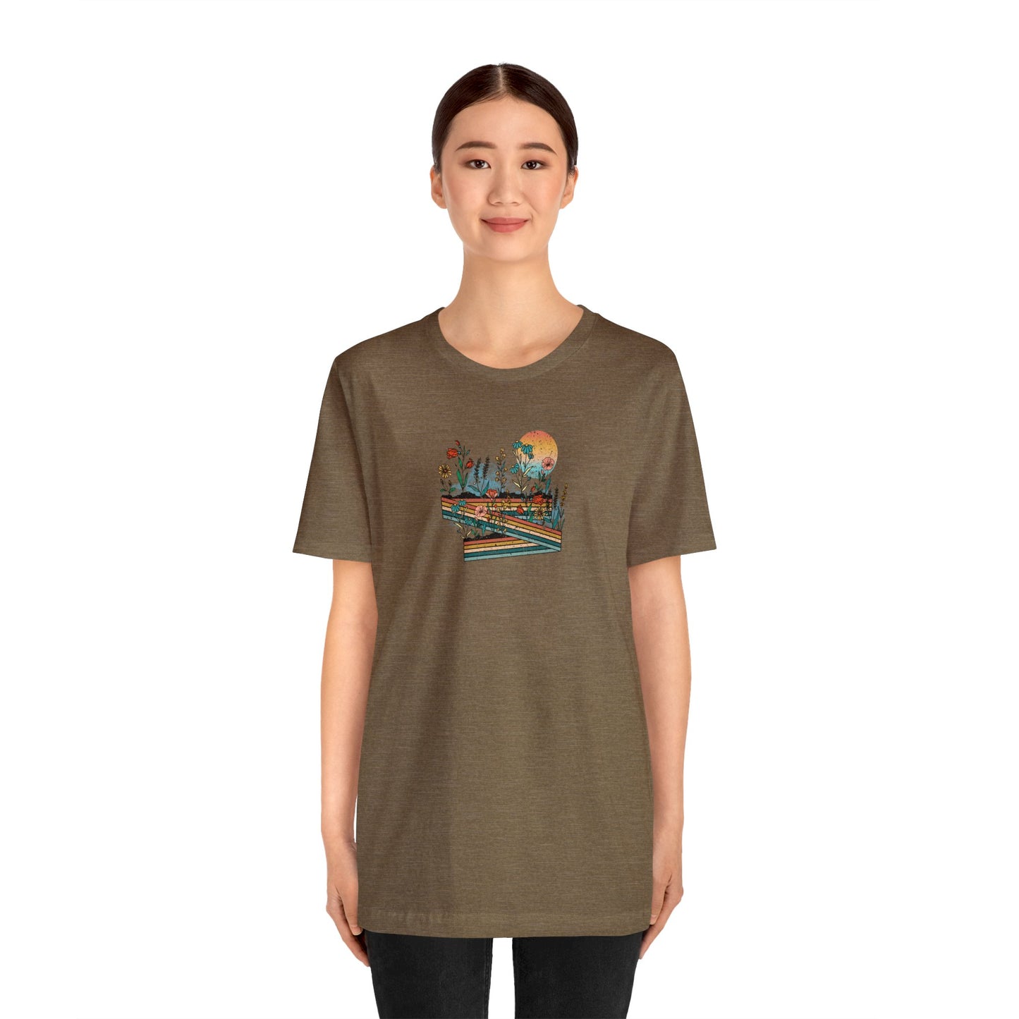Retro Highway Print Jersey Short Sleeve Tee