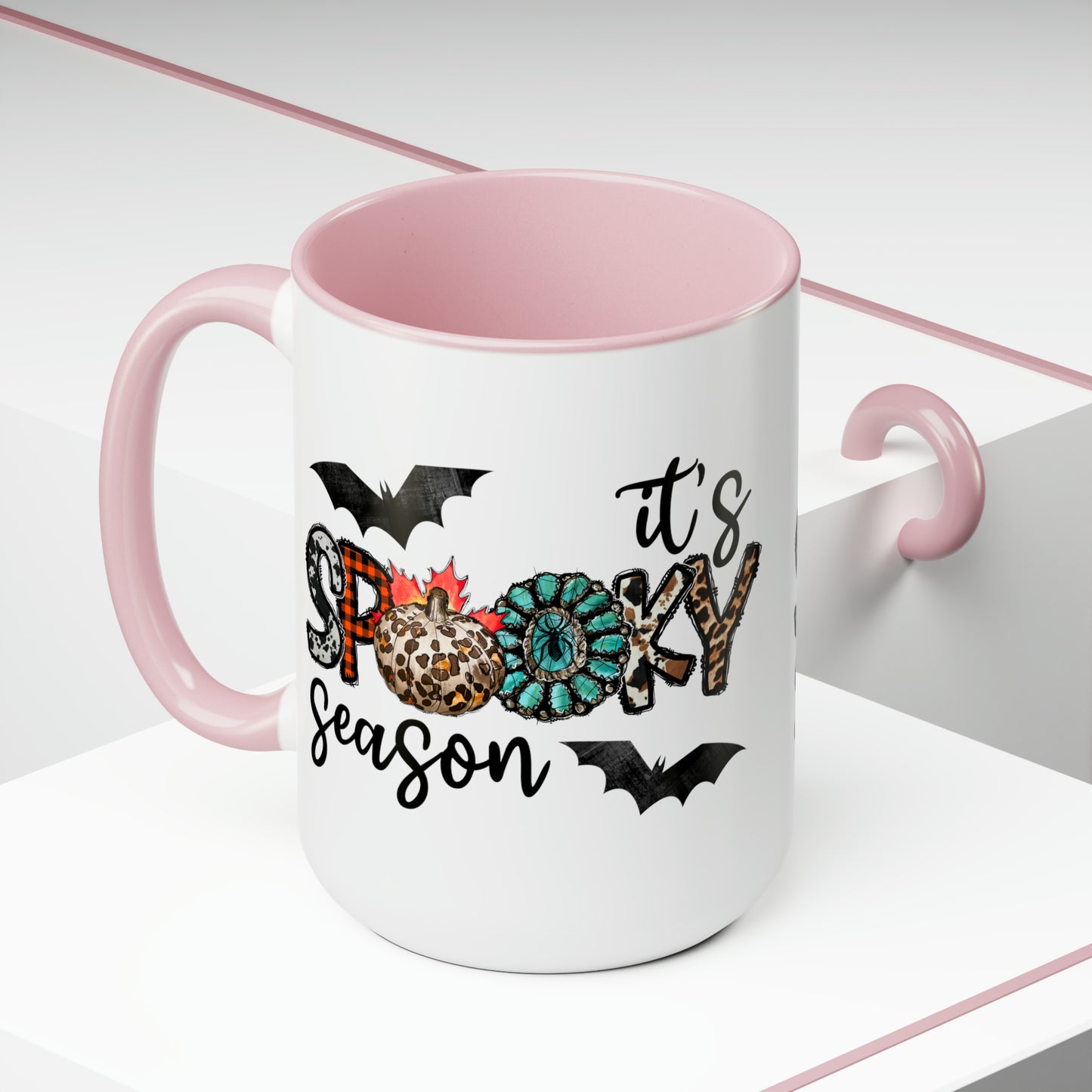 It’s Spooky Season Print, Two-Tone Coffee Mugs, 15oz