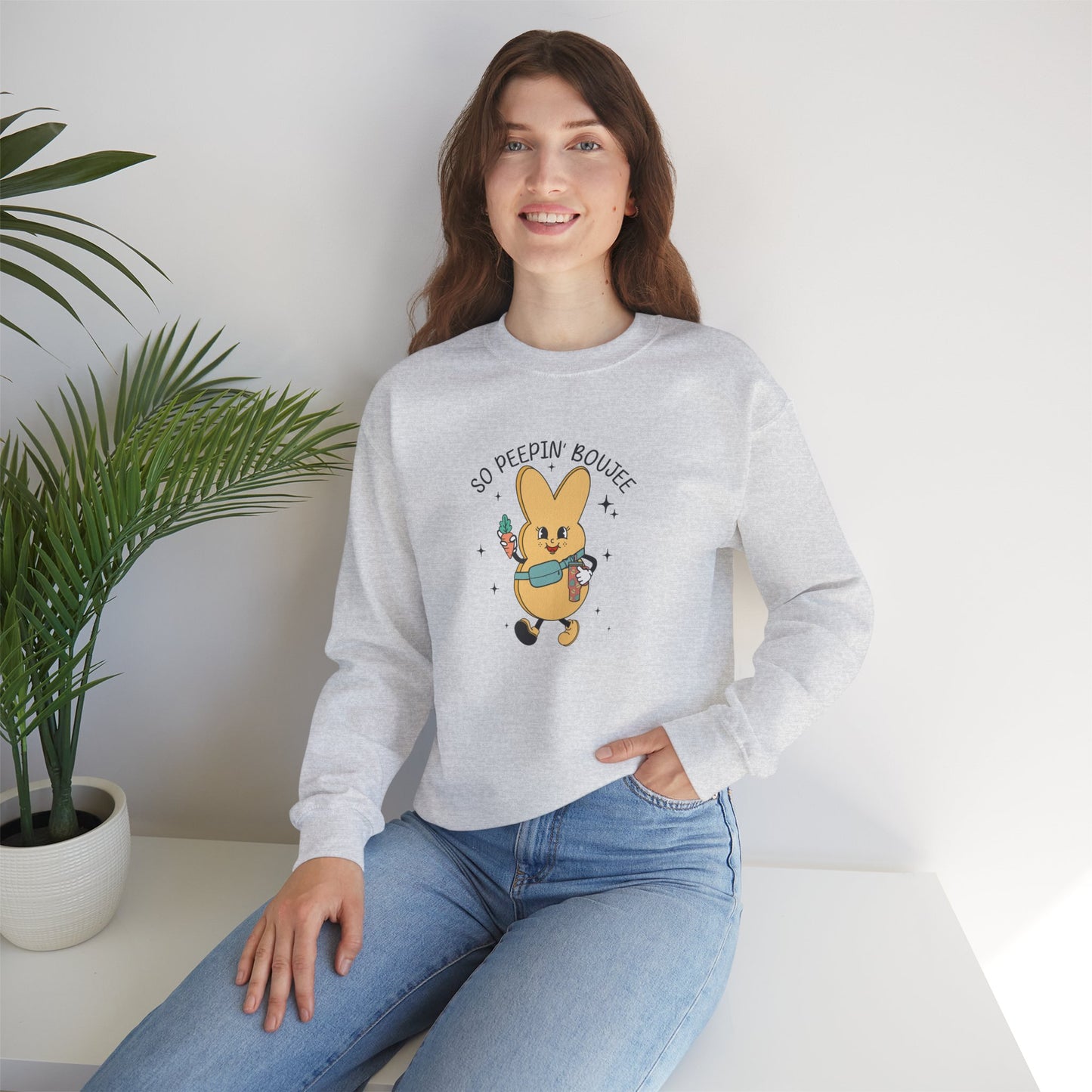 So Peein’ Boujee, Unisex Heavy Blend™ Crewneck Sweatshirt