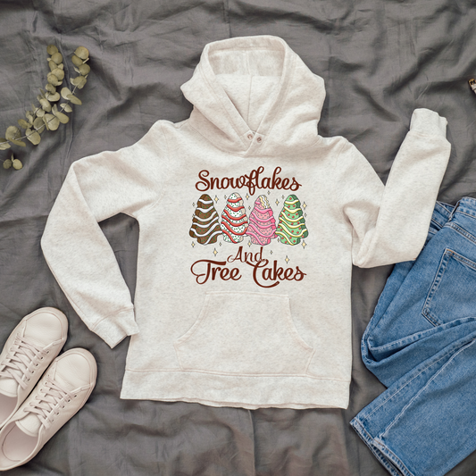 Snowflakes and Tree Cakes, Unisex Hoodie