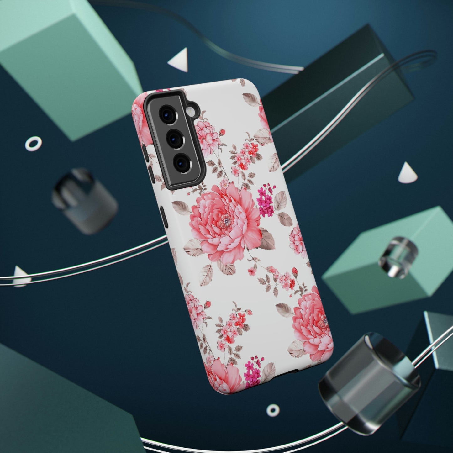 Pink Rose Impact-Resistant Cases