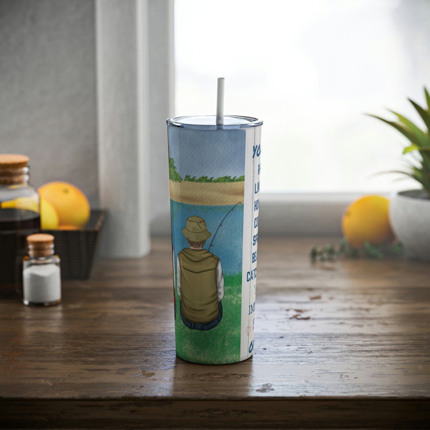 You Are The Best Catch Of My Life Fishing Steel Tumbler with Straw, 20oz