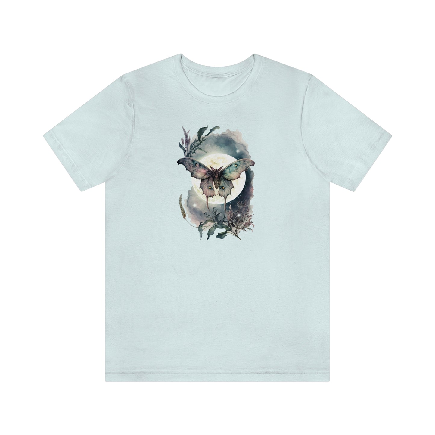 Moth Moonlight Print, Jersey Short Sleeve Tee