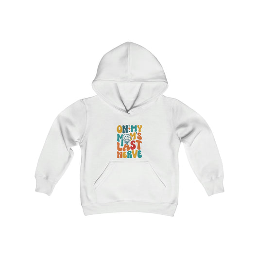 On My Mom’s Last Nerve, Youth Heavy Blend Hooded Sweatshirt