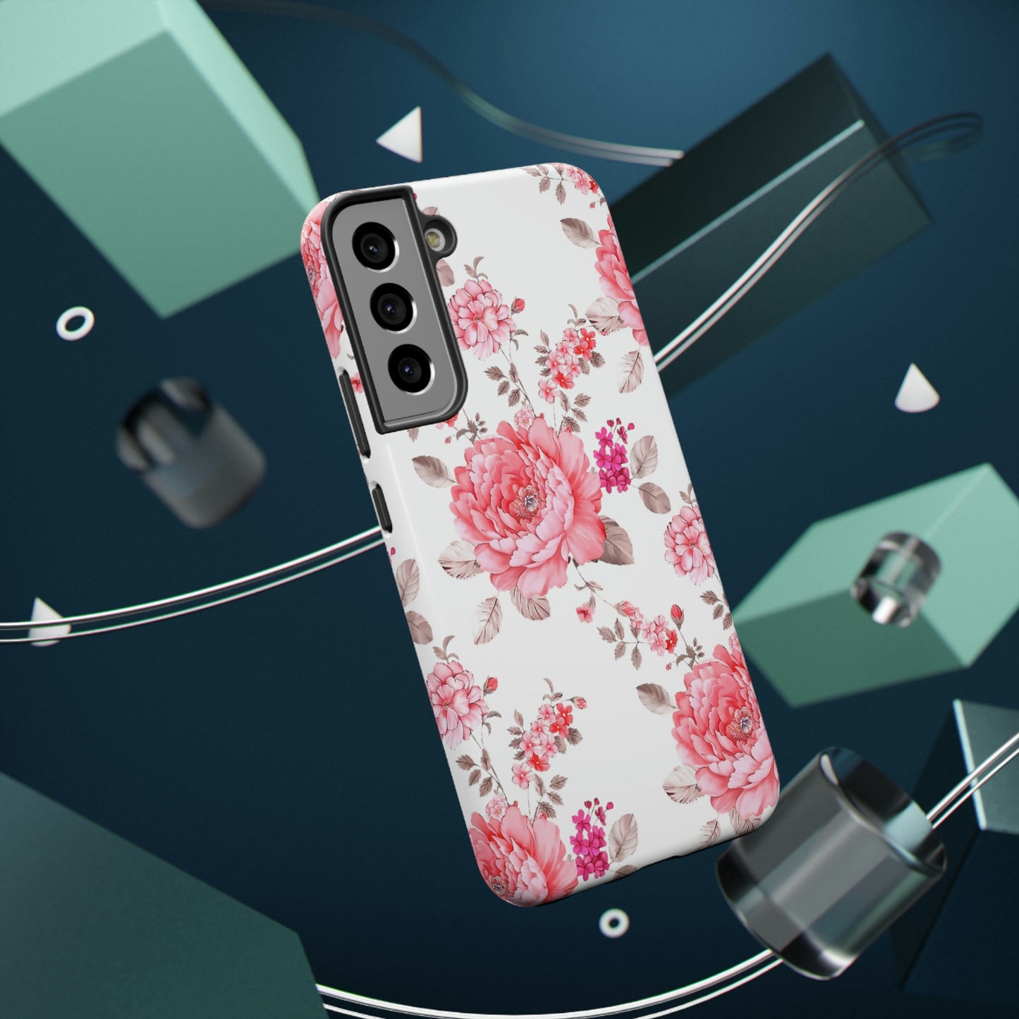 Pink Rose Impact-Resistant Cases