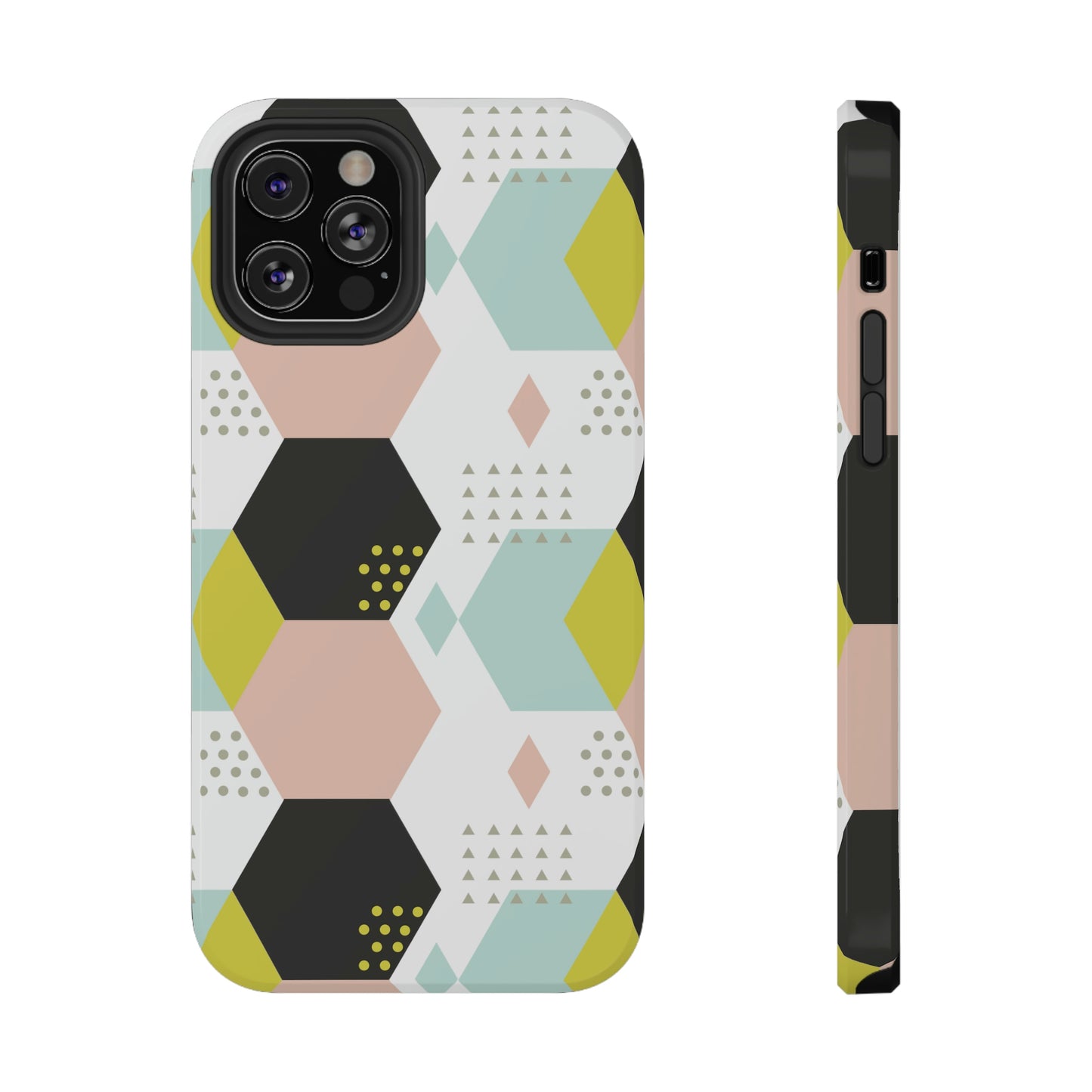 Geometrical Print Impact-Resistant Cases
