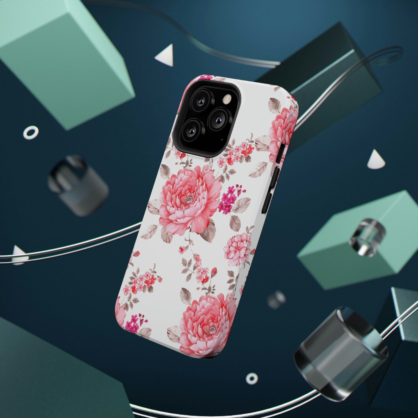 Pink Rose Impact-Resistant Cases