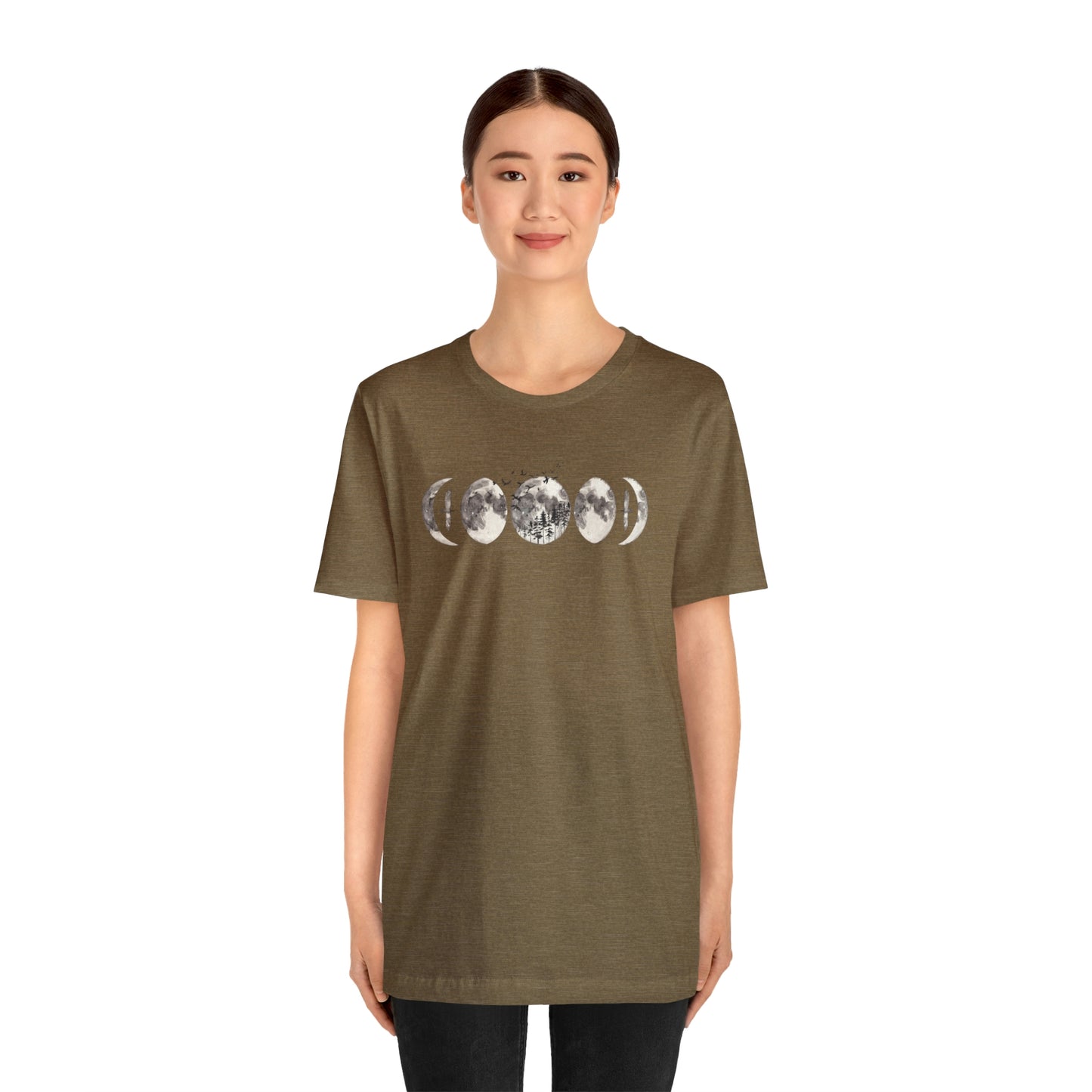Moon Phases Print, Jersey Short Sleeve Tee