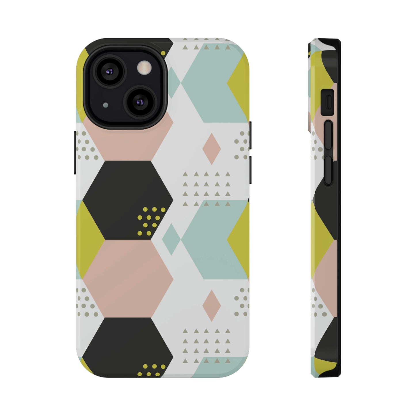 Geometrical Print Impact-Resistant Cases